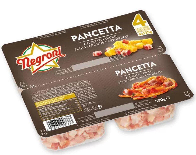 Negroni Pancetta, 4 x 125g (500g)